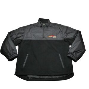 Arctic Cat Cat's Pride Jacket Mens XL Black Fleece 1/4 Zip Pullover Windbreaker‎